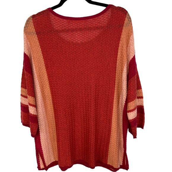 Soft Surroundings Wool Blend Abril Stripe Sweater Textured Pullover Top sweater - Picture 11 of 12